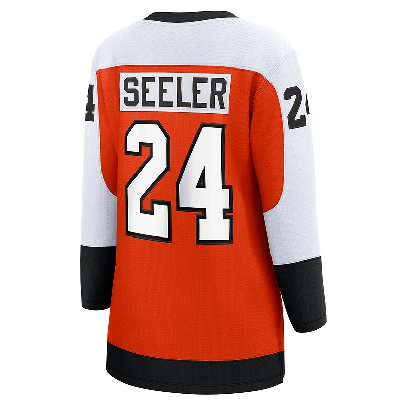 Maillot de joueur échappé à domicile des Fanatics Nick Seeler Flyers Philadelphie, orange, pour femmes