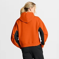 Sweat à capuche boxy orange carreaux arrière des Flyers de Philadelphie Fanatics pour femmes