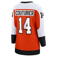 Maillot de joueur échappé à domicile des Flyers Philadelphie fanatiques Sean Couturier orange pour femmes