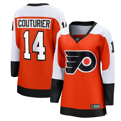 Maillot de joueur échappé à domicile des Flyers Philadelphie fanatiques Sean Couturier orange pour femmes