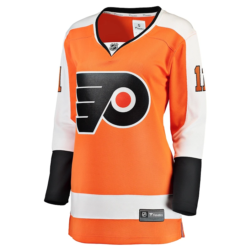 Women's Fanatics Travis Konecny Orange Philadelphia Flyers Home Breakaway Jersey
