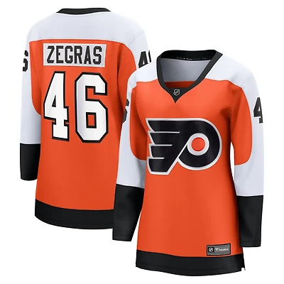 Maillot orange Trevor Zegras des Flyers de Philadelphie pour femmes