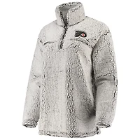 G-III 4Her by Carl Banks Gris pour femme Flyers de Philadelphie Sherpa Veste à enfiler zippée