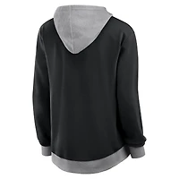 Sweat à capuche zippé en molleton French Terry noir avec logo Athletic pour femme des Flyers de Philadelphie
