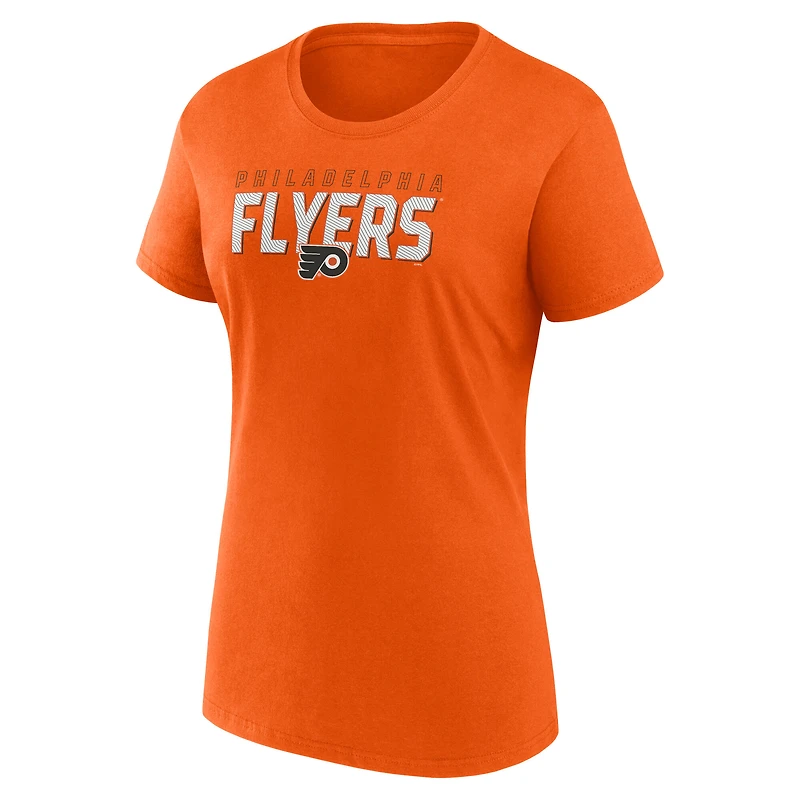 Women's Logo Athletic Orange Philadelphia Flyers Launch Scoop Neck T-Shirt