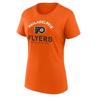 T-shirt orange athlétique pour femme avec logo des Flyers de Philadelphie Unrivaled