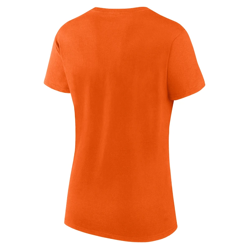T-shirt orange athlétique pour femme avec logo des Flyers de Philadelphie Unrivaled