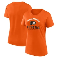 T-shirt orange athlétique pour femme avec logo des Flyers de Philadelphie Unrivaled