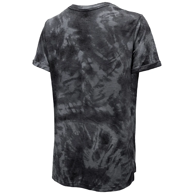 Majestic Threads - T-shirt noir à motif tie-dye pour femme des Flyers de Philadelphie