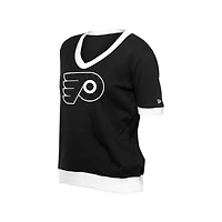 T-shirt noir à strass pour femme New Era Game Day des Flyers de Philadelphie