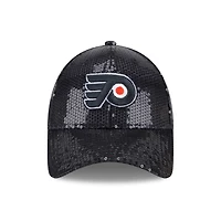 Women's New Era  Black Philadelphia Flyers Sequin 9FORTY Adjustable Hat