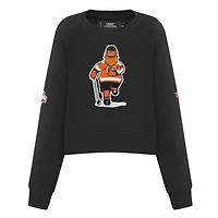 Women's Pro Standard Black Philadelphia Flyers Mascot Crewneck Pullover Sweatshirt