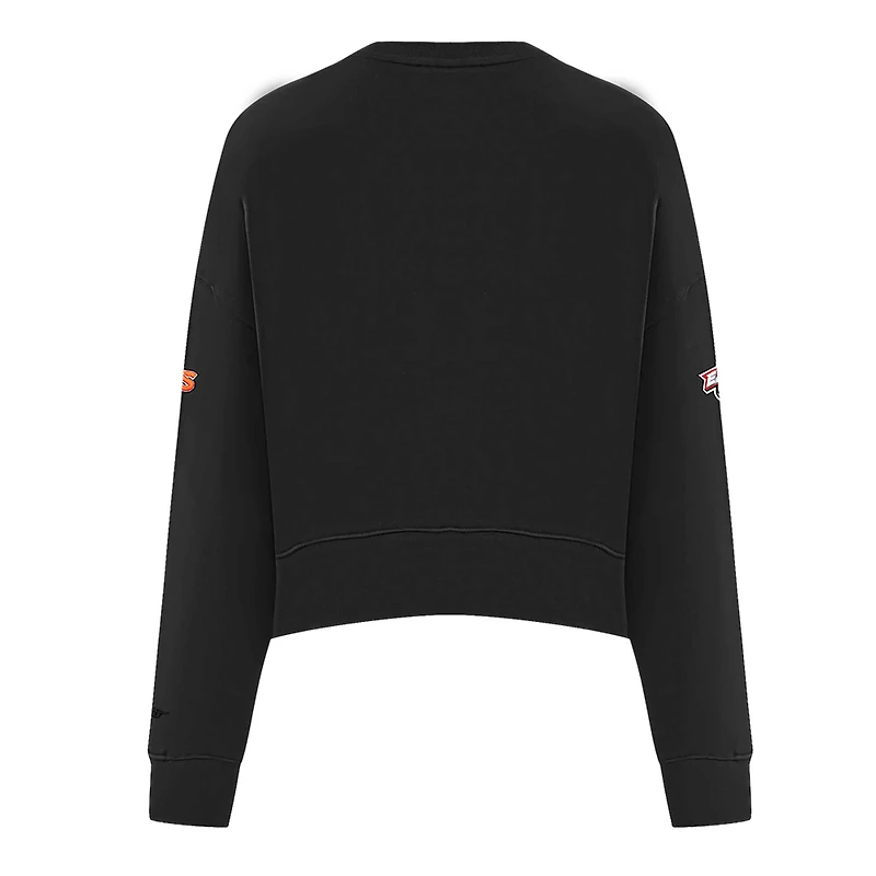 Women's Pro Standard Black Philadelphia Flyers Mascot Crewneck Pullover Sweatshirt