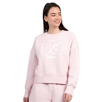 Women's Starter Pink Philadelphia Flyers Boxy Cropped Sweatshirt