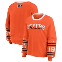 Women's WEAR by Erin Andrews Orange Philadelphia Flyers Long-Sleeve Sport T-Shirt