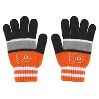 WEAR by Erin Andrews Ensemble gants et écharpe à rayures des Flyers de Philadelphie pour femmes