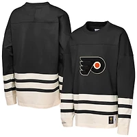 Youth Mitchell & Ness  Black Philadelphia Flyers Chainstitch Heavyweight Long Sleeve Top