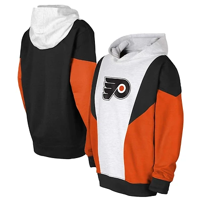 Sweat à capuche en polaire pour jeunes des Flyers de Philadelphie, cendre/noir, Ligue champions