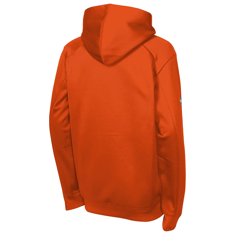 Sweat à capuche raglan authentique Pro Rink des Flyers de Philadelphie orange pour jeunes fanatiques