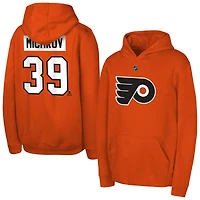 Sweat à capuche orange avec nom et numéro de joueur des Flyers Philadelphie pour jeunes Matvei Michkov