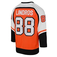 Youth Mitchell & Ness Eric Lindros Orange Philadelphia Flyers 1996/97 Power Play 2.0 Player Jersey with Captain Patch