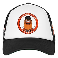 Casquette de camionneur ajustable blanche Mitchell & Ness pour jeunes, mascotte des Flyers de Philadelphie
