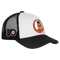 Youth Mitchell & Ness  White Philadelphia Flyers Mascot Adjustable Trucker Hat