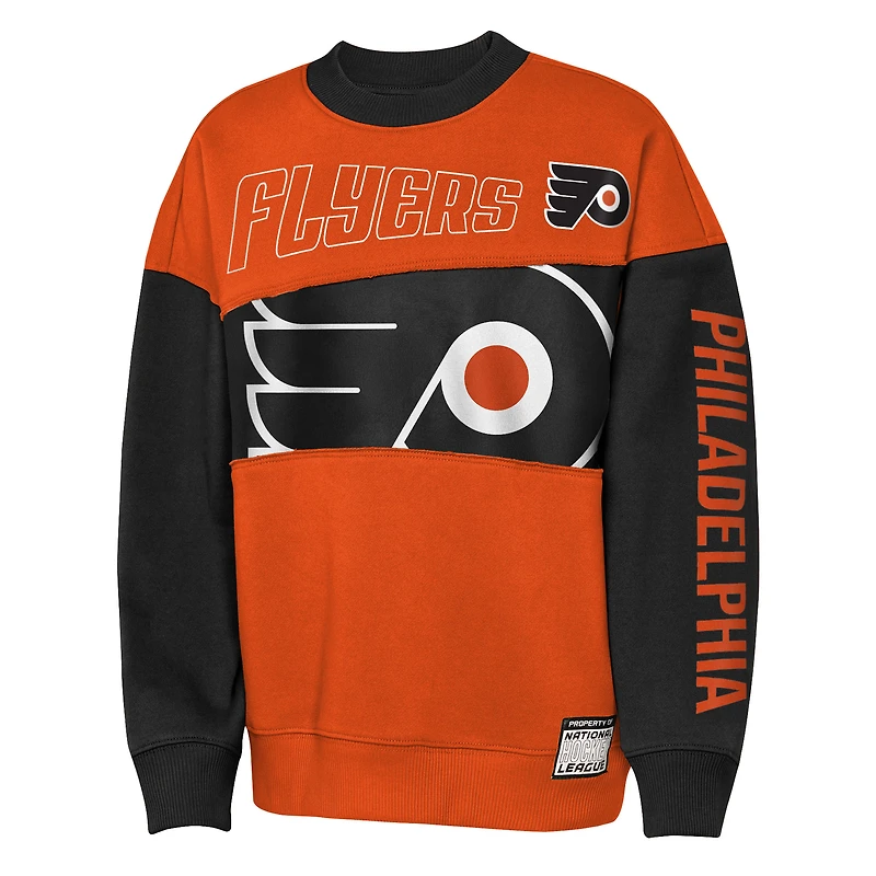 Sweat-shirt Impact Player orange/noir des Flyers de Philadelphie pour jeunes Outerstuff