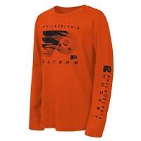 T-shirt à manches longues orange Youth Outerstuff Philadelphia Flyers « Saisissez la victoire »