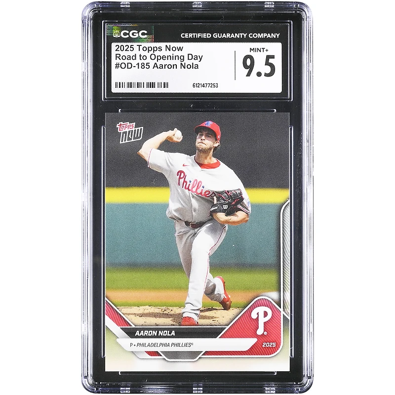 Aaron Nola Philadelphia Phillies 2025 Topps Now Road to Opening Day #OD-185 CGC Authenticated 9.5 Card