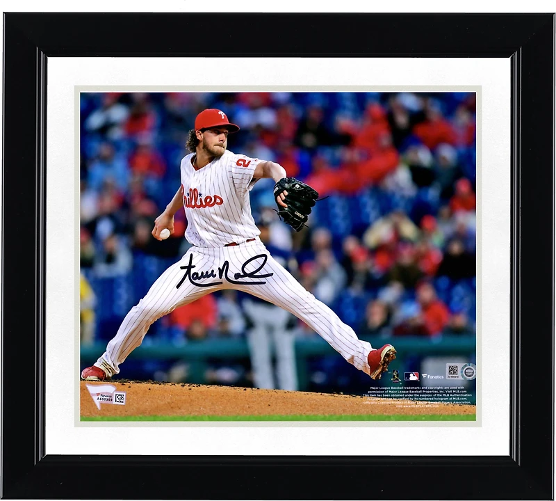 Aaron Nola Philadelphia Phillies Autographed 8" x 10" Leg Up Photograph