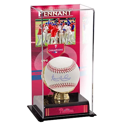 Présentoir de baseball autographié par Aaron Nola des Philadelphia Phillies et champion de la Ligue nationale 2022 sublimé