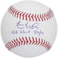 Ballon de baseball autographié par Aaron Nola des Philadelphia Phillies avec l'inscription « MLB Debut 7/21/15 »