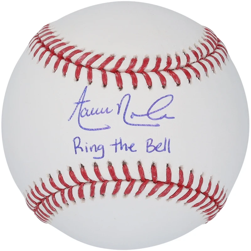 Ballon de baseball autographié par Aaron Nola des Philadelphia Phillies avec l'inscription « Ring The Bell »