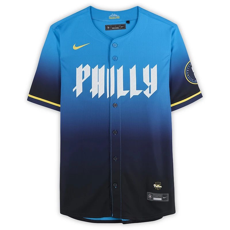 Aaron Nola Philadelphia Phillies Autographed Light Blue City Connect Limited Jersey