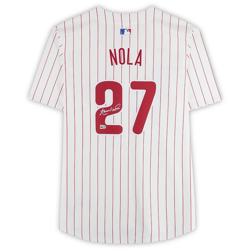 Aaron Nola Philadelphia Phillies Autographed White Nike Limited Jersey