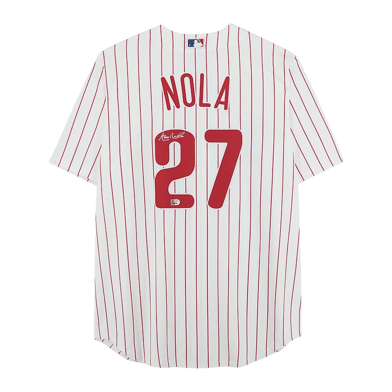 Aaron Nola Philadelphia Phillies Autographed White Nike Replica Jersey