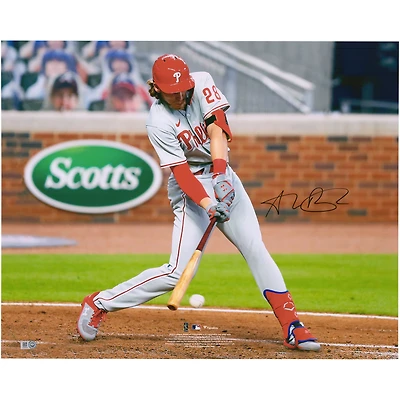 Photographie autographiée de 16" x 20" d'Alec Bohm des Philadelphia Phillies