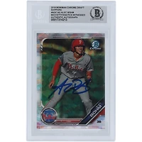 Alec Bohm Philadelphia Phillies Autographed 2019 Bowman Chrome Draft Sapphire #BDC-162 Beckett Fanatics Witnessed Authenticated Card