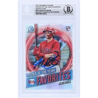 Alec Bohm Philadelphia Phillies autographié 2021 Bowman Chrome Rookie of the Year Favorites Refractor #RRY-AB Beckett Fanatics a vu une carte de recrue authentifiée
