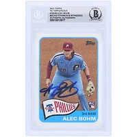 Alec Bohm Philadelphia Phillies autographié 2021 Topps '65 Topps Redux #T65-38 Beckett Fanatics a été témoin d'une carte de recrue authentifiée