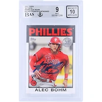 Alec Bohm Philadelphia Phillies Autographié 2021 Topps '86 Topps Design #86B-43 Beckett Fanatics Witnessed Authentifié 9/10 Rookie Card