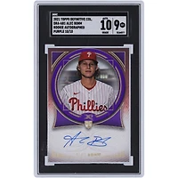 Carte de recrue autographiée 2021 Topps Definitive Collection Purple #DRA-AB1 #10/10 SGC authentifiée 9/10 par Alec Bohm des Phillies de Philadelphie