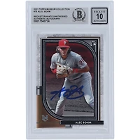 Alec Bohm Philadelphia Phillies Autographed 2021 Topps Museum Collection #75 Beckett Fanatics Witnessed Authenticated 10 Rookie Card