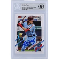 Alec Bohm Philadelphia Phillies Autographié 2021 Topps Série 1 #277 Beckett Fanatics Witnessed Rookie Card Authentifié