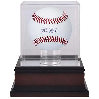 Alec Bohm Philadelphia Phillies Autographed Baseball & Mahogany Baseball Display Case