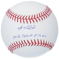 Baseball autographié par Alec Bohm des Phillies de Philadelphie avec l'inscription « MLB Debut 8/13/20 »