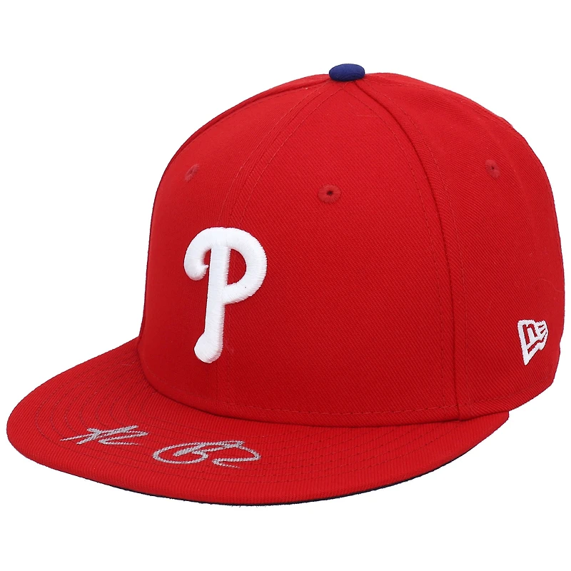 Casquette dédicacée par Alec Bohm des Philadelphia Phillies