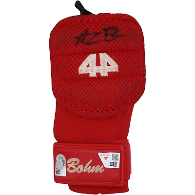 Alec Bohm Philadelphia Phillies Autographed Game-Used Red 44 Hand Guard from the 2025 MLB Season - NF70450459