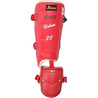 Jambe de protection rouge Belgard autographiée et utilisée en match par Alec Bohm (Phillies de Philadelphie) lors de la saison 2025 de la MLB - NF70450438